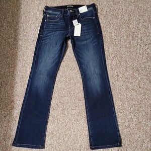 NWT Express, Barely Boot, Mid-Rise Distressed Jeans, Size 2P